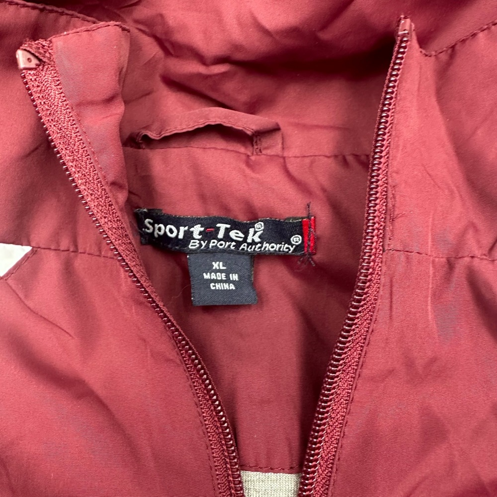 Mens Sport Tek Pullover Jacket XL Burgundy Schwan's Windbreaker Lightweight - Picture 3 of 13